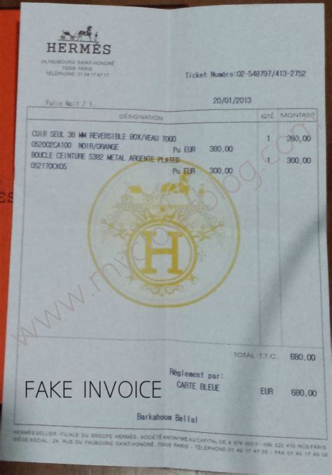 fake hermes invoice|Hermes invoice management.